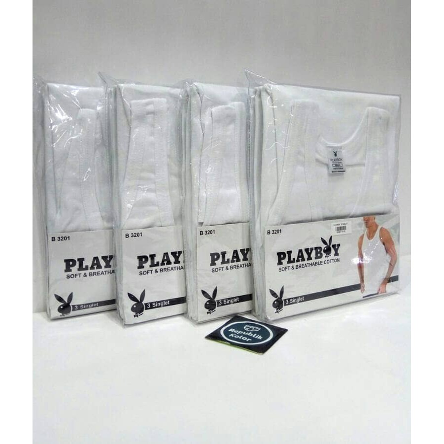 promo Kaos Singlet Pria PLAYBOY PB 3201 3 murah kualitas bagus