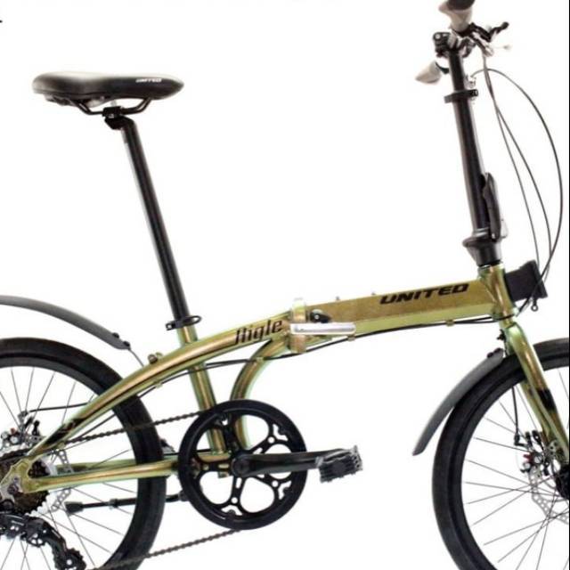  united  bike folding 20  Aigle  yellow sepeda  lipat original 