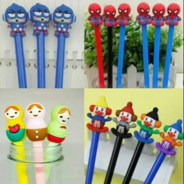 

BOLPEN PEN PULPEN BULPEN PENA GEL KARAKTER KARTUN LUCU KAWAII CHIBI