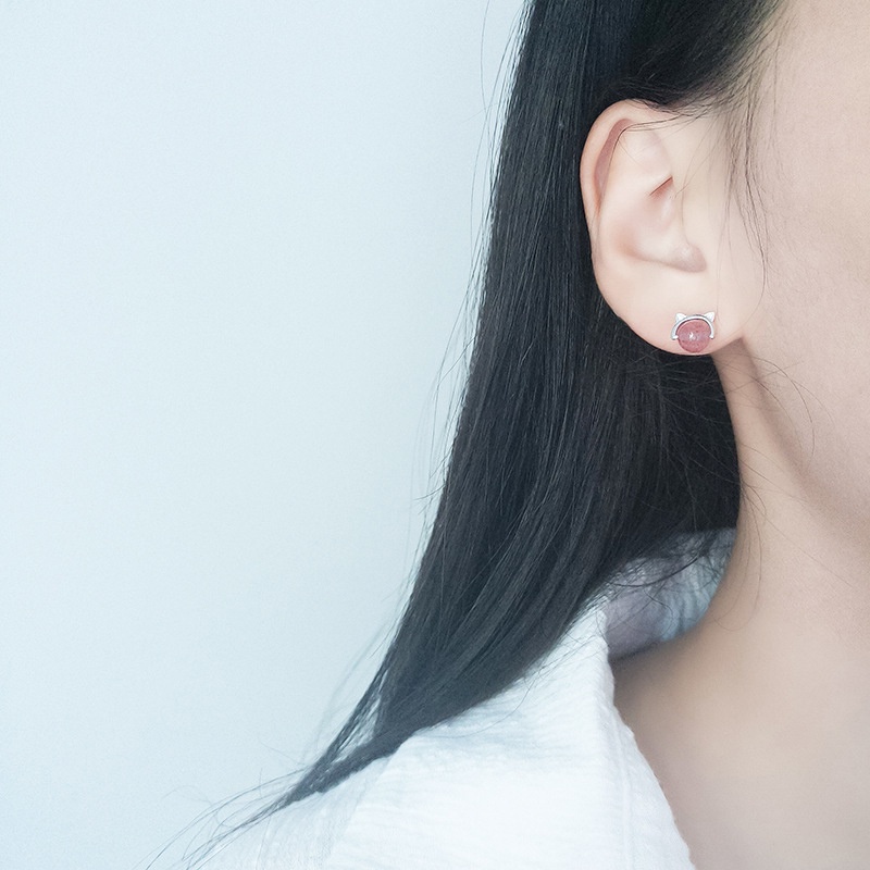 Anting Kecil Yang Indah Anting-anting Kecil Pemodelan Hewan Geometris Tanaman Yang Kreatif