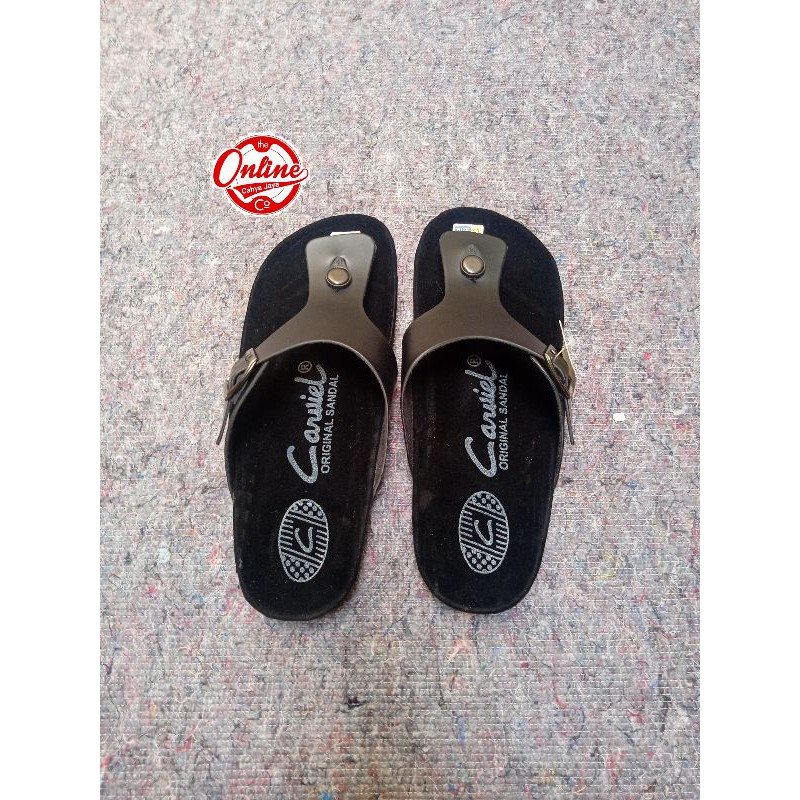 SANDAL CARVIL PRIA JEPIT WARNA HITAM TERMURAH TERLARIS PROMO
