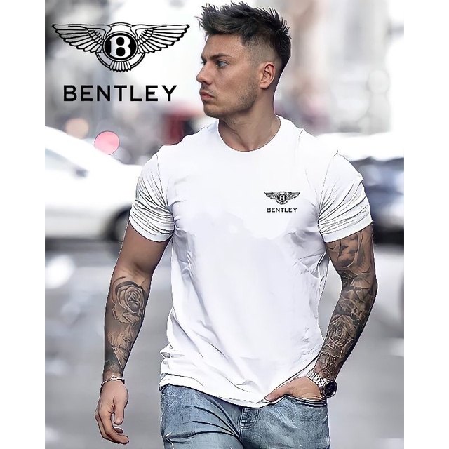 Hokyshop92 Kaos Pria Distro Bentley Lengan Pendek Tshirt Baju Oblong Dewasa Cod