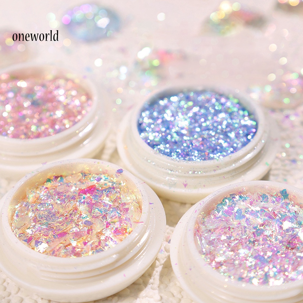 (ord) Bubuk Glitter Sequin Ultra Tipis Warna-Warni Untuk Dekorasi Nail Art / Manicure Profesional