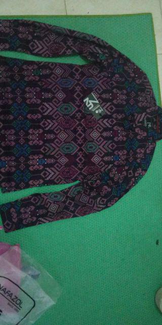 Kemeja Batik Pria Lengan Panjang Ungu Long Batik Purple Songket Murah Distro 6803
