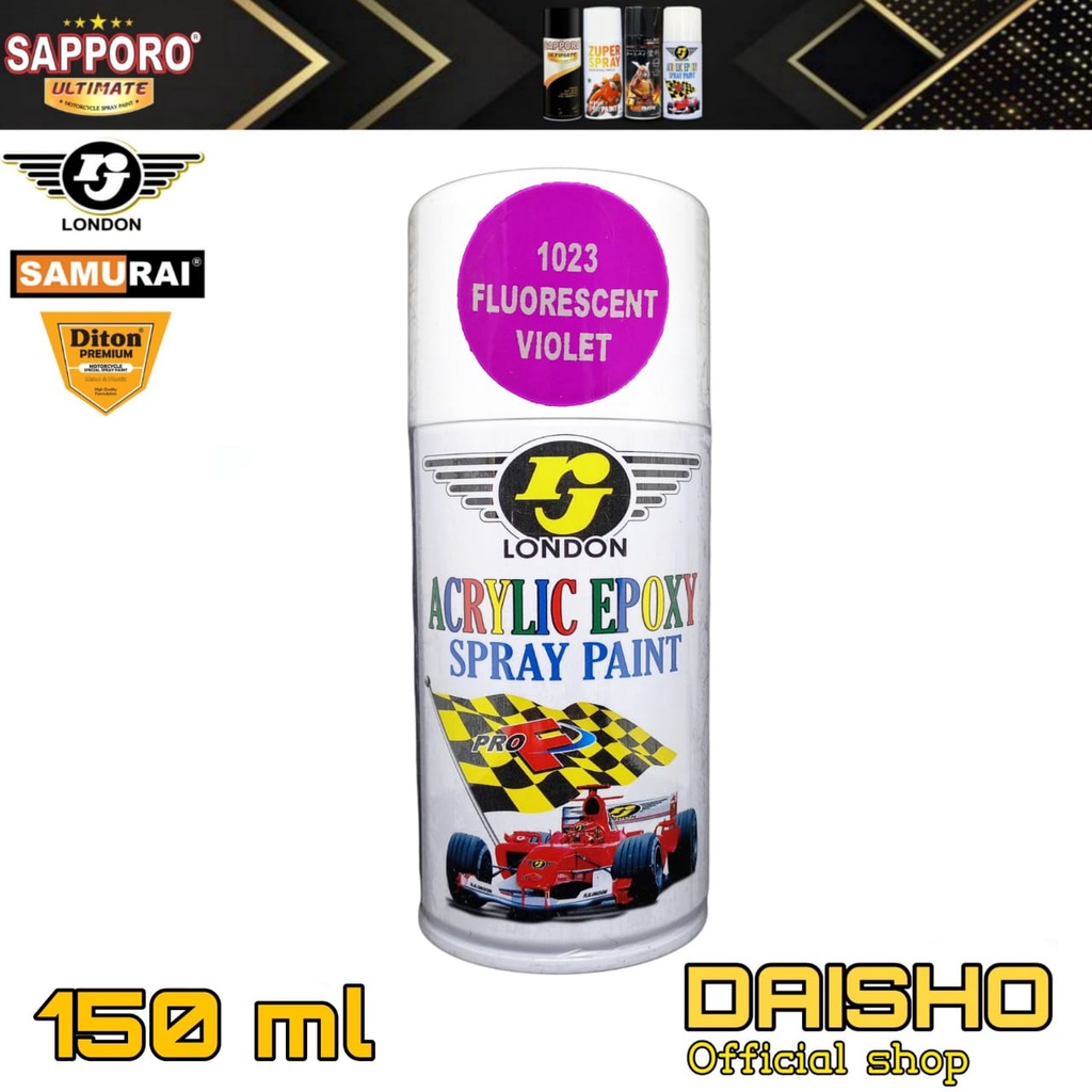 Pilok pilox 150ml fluorescent ungu violet stabilo rj london cat semprot spray paint