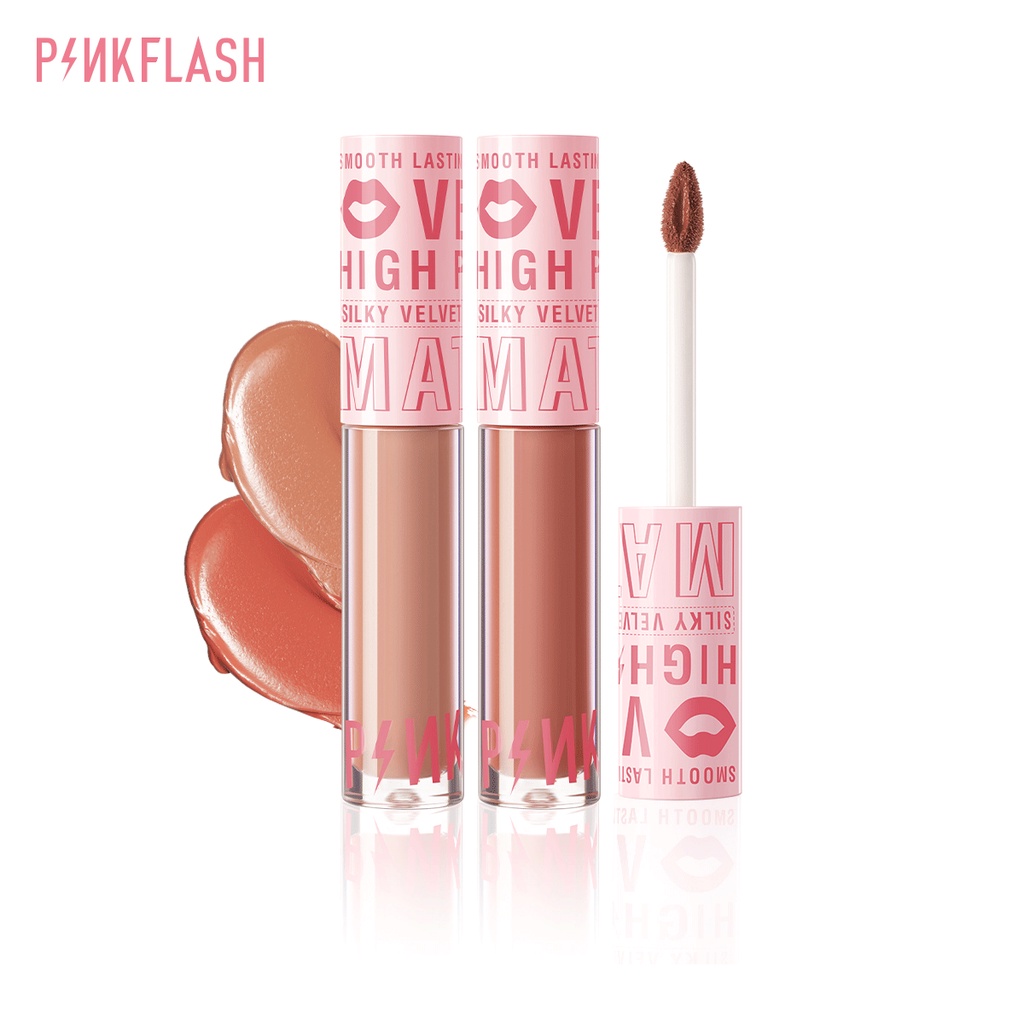 PINKFLASH #PinkDiary Velvet Matte Lipstick Lip Cream Smooth High Pigment Lasting Tahan Air Lipstik Original Sachi Beaute