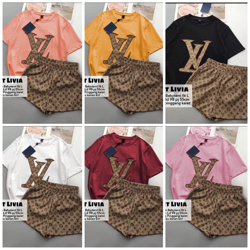 RESTOCK (8Warna) MP Set Livia / Stelan Branded Murah / Stelan wanita Korea / Stelan viral