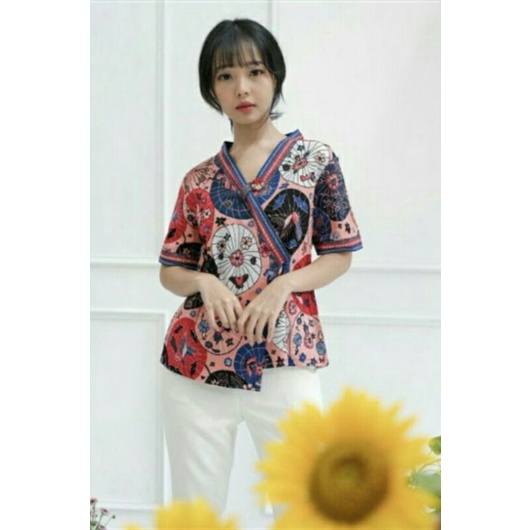 Atasan Batik Wanita Blouse Batik Model Kimono AWI
