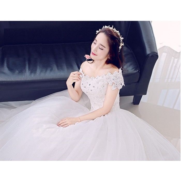 Gaun Pengantin 0290118 Putih Sabrina Wedding Gown Wedding Dress