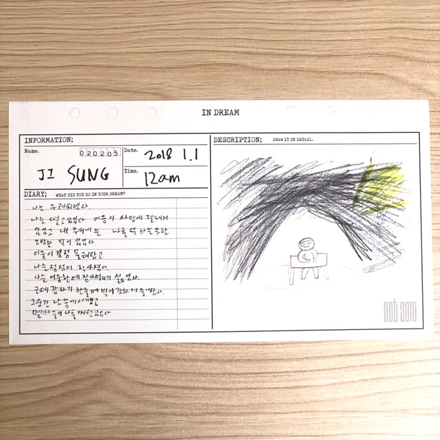 NCT Jisung Diary Empathy 2018 Dream Version Official