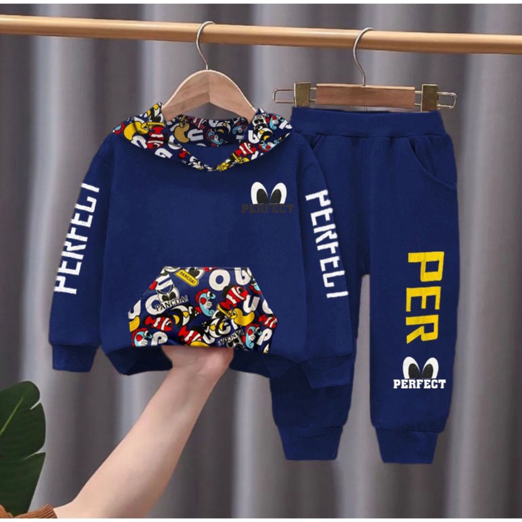 SETELAN ANAK HOODIE ANAK MOTIF PERFECT TERBARU // SETELAN ANAK HOODIE ANAK LAKI-LAKI // SETELAN ANAK HOODIE ANAK PEREMPUAN // SETELAN ANAK HOODIE ANAK USIA 6BULAN - 5 TAHUN // SETELAN ANAK HOODIE ANAK TERBARU DAN TERLARIS