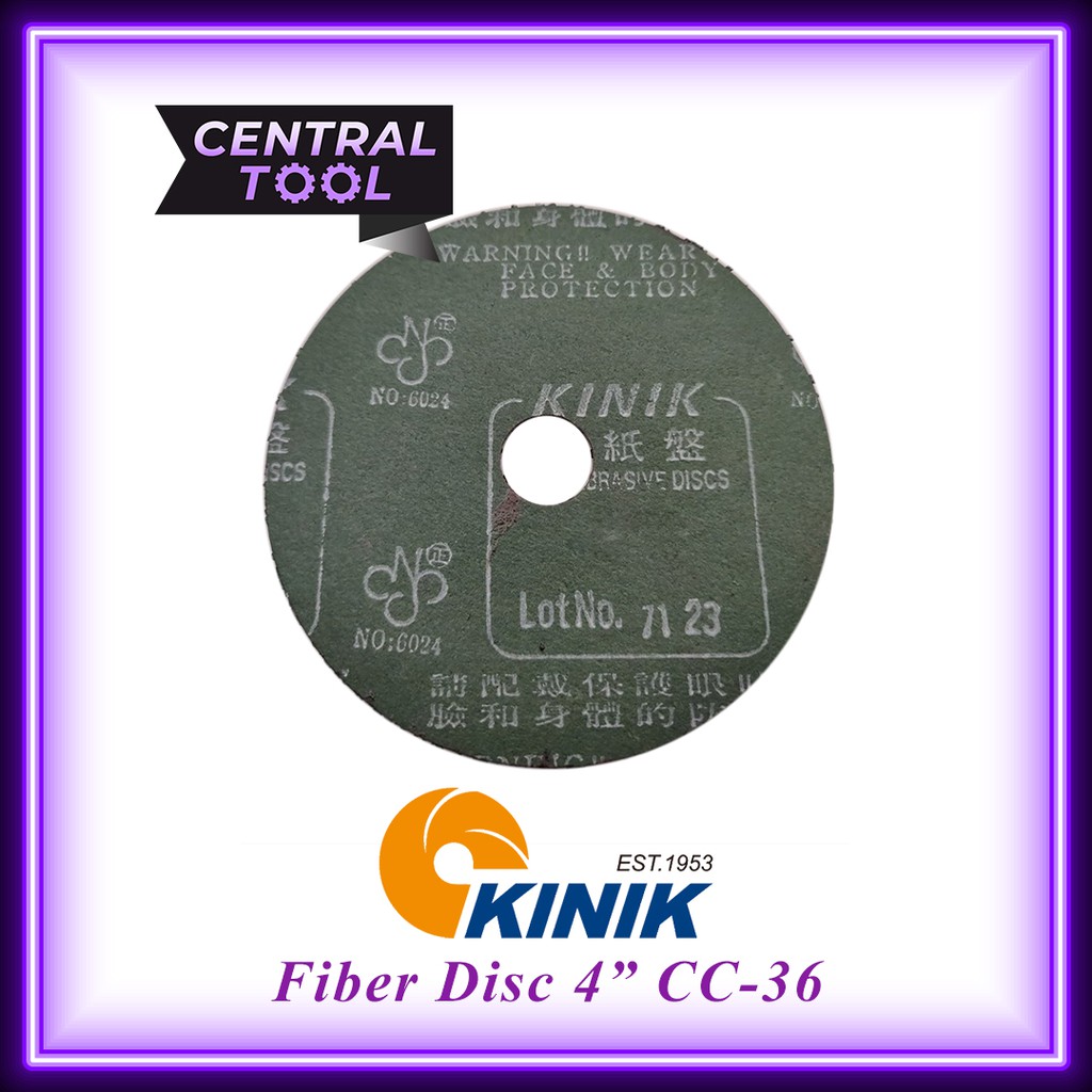 Amplas Bulat Fiber 4" KINIK CC36 Fiber Disc CC-36