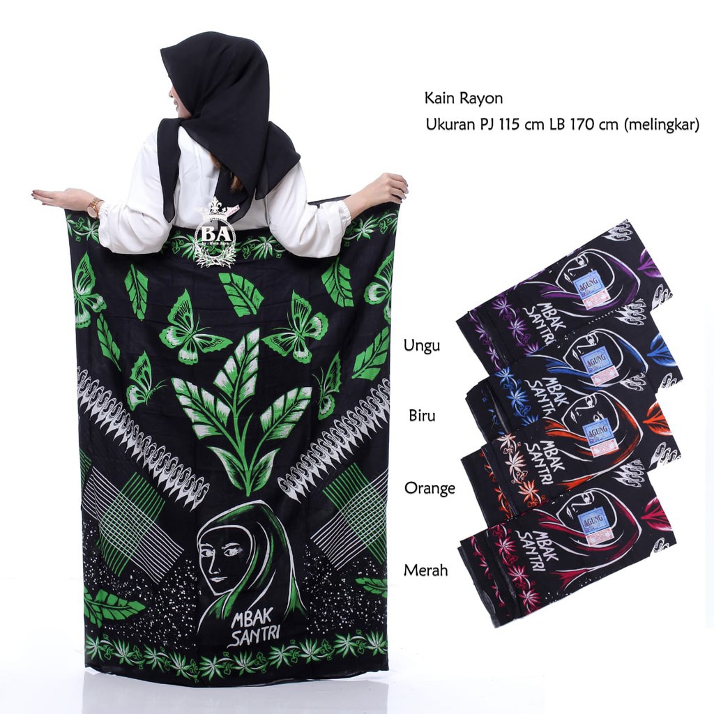 MBAK SANTRI KUPU-KUPU WARNA / SARUNG MBAK SANTRI / MBK SANTRI MURAH / GROSIR MBAK SANTRI / MBK SANTR