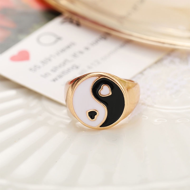 Cincin Jantung Tai Chi,Untuk Aksesoris Perhiasan,Fashion Wanita