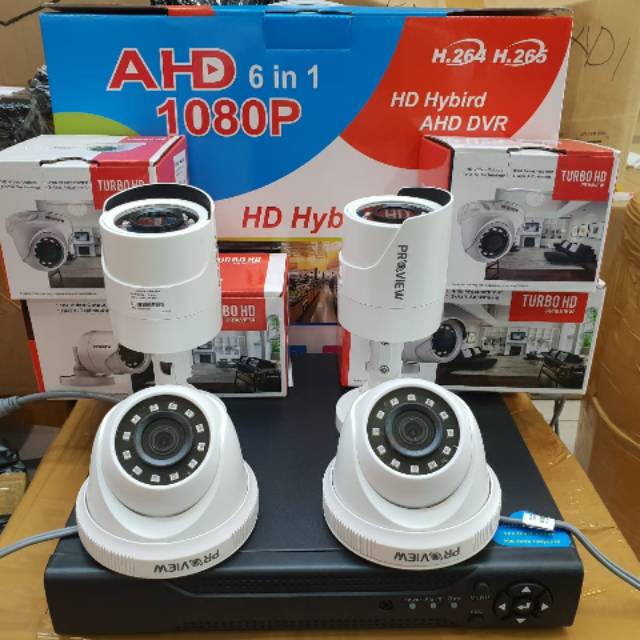 Paket kamera cctv 4ch 2mp 1080p turbo hd new series murah