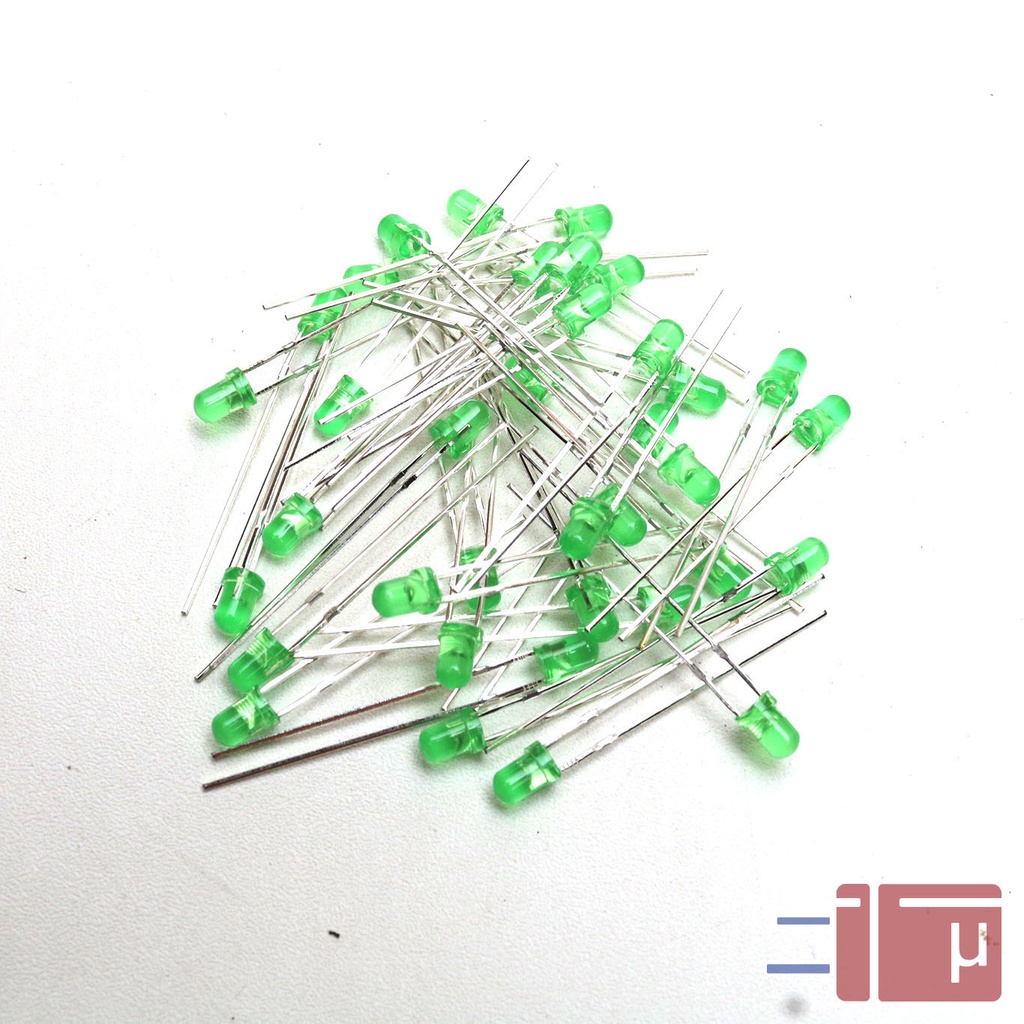 x10 Led 3mm Hijau Diffused Untuk Indikator