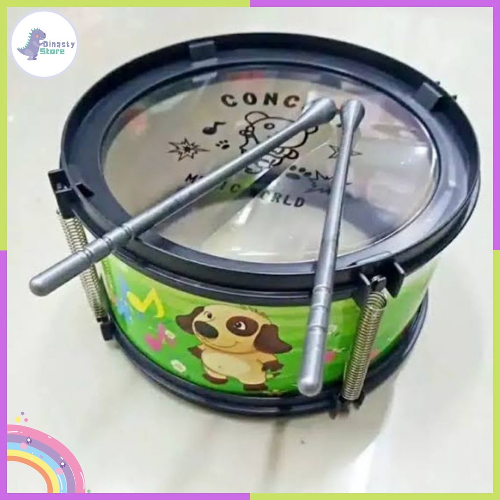 Mainan DRUM KECIL Anak Murah Alat Musik Pukul Drum Mini Set Gendang dan Stik Pukulan
