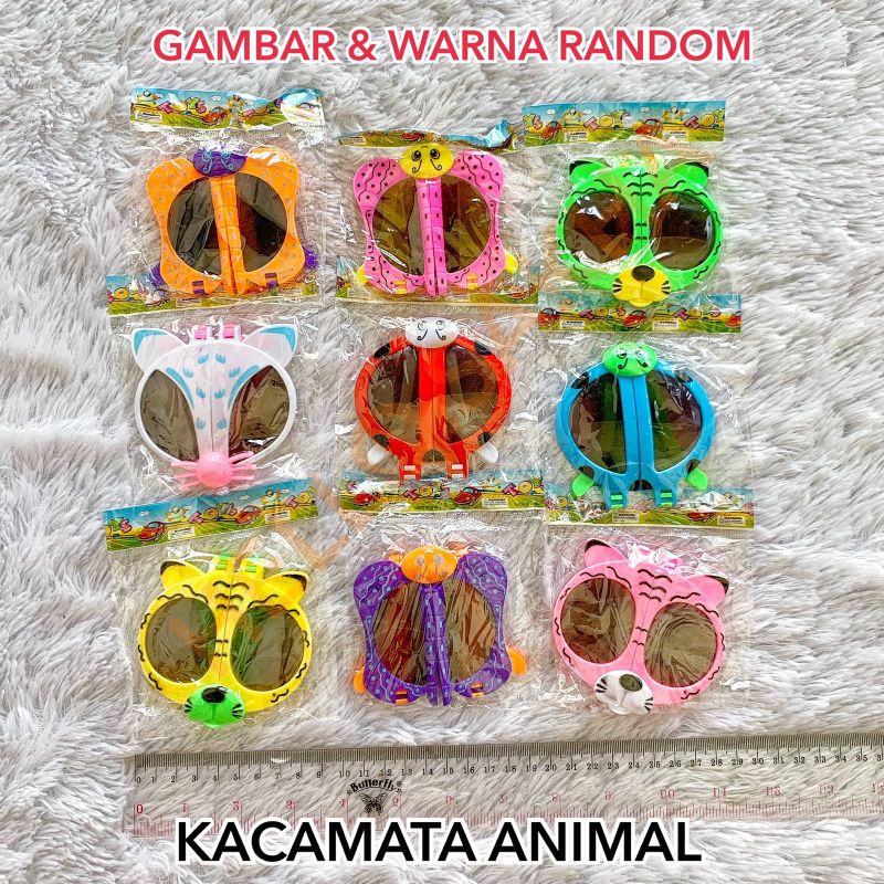 MAINAN KACAMATA HEWAN KUMBANG KEPIK MACAN KUCING POLOS ANIMAL BINATANG WARNA WARNI LUCU MURAH BAGUS