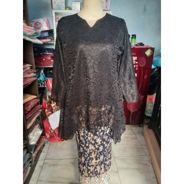 COD KEBAYA RINJANI KEBAYA BROKAT JUMBO ABU GOLD DUSTY MARUN MOCA MAURA SERAGAM KEBAYA BRIDESMAIDS-ATASAN-HITAM