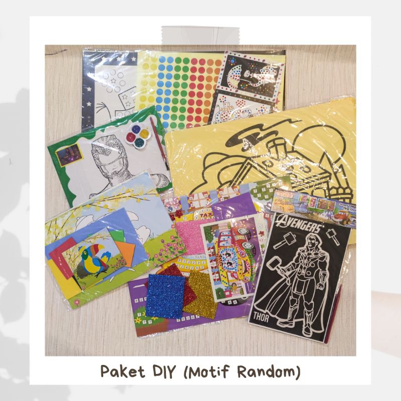 Paket DIY mainan sensory activity anak motif random