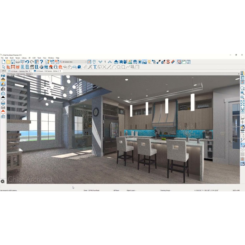 Chief Architect Premier X13 full version / Software 3D Design / 2D Arsitek / Sketchup Chief Architect Premier X15 Full Version Lifetime Software 3D Design