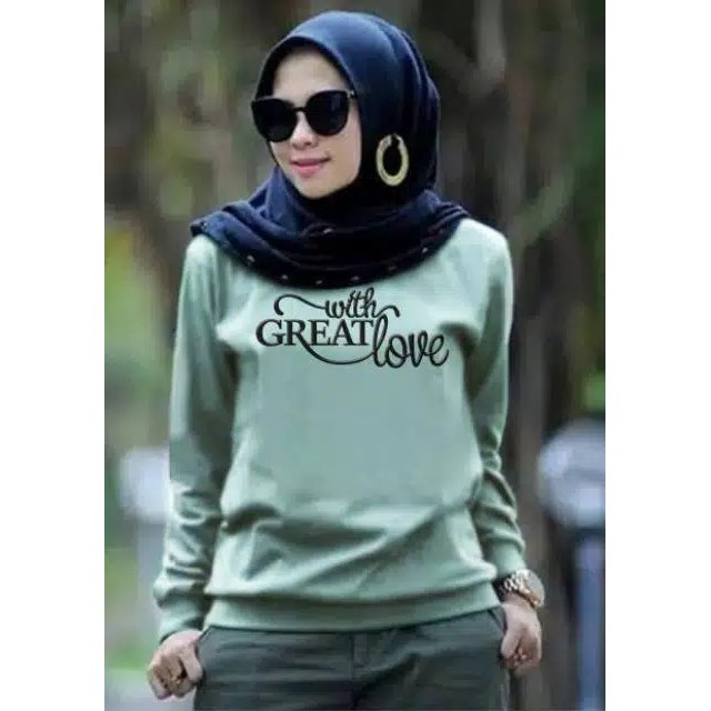 SWEATER GREAT LOVE FASHION WANITA/SWEATER WANITA