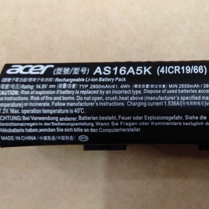 Batre Baterai Original Acer E5-475 E5-575 E5-774 (AS16A5K AS16A7K AS16A8K) BERGARANSI