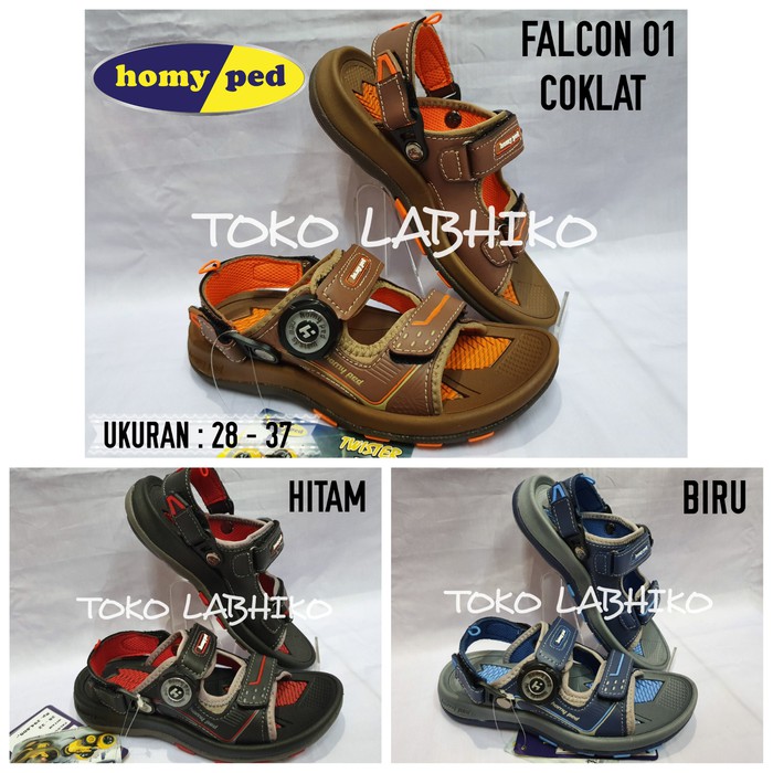 Sandal Gunung Anak Homyped Falcon 01 / Berhadiah Mainan Mobil Twister - 28- Biru q1