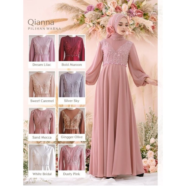 Qiana-Gaun muslimah/dress terbaru