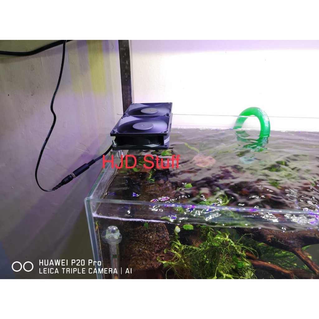 COOLING FAN KIPAS PENDINGIN AQUASCAPE AQUARIUM DOUBLE