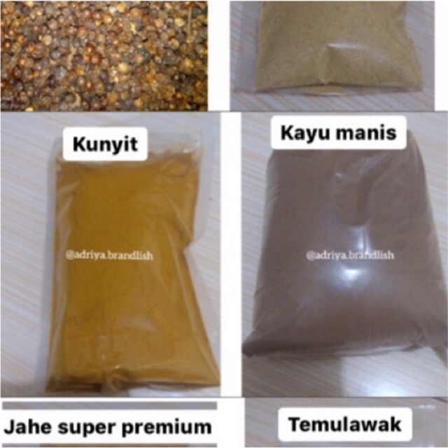 

[BISA COD] Kunyit Temulawak jahe daun kelor 250gr kayu manis bubuk paket rempah JSR lada hitam