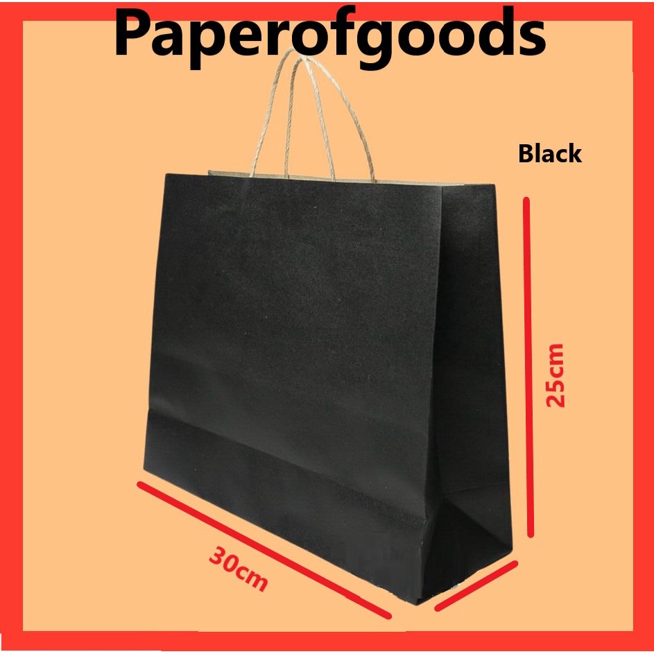 

Paperbag paper bag kantong kertas warna hitam
