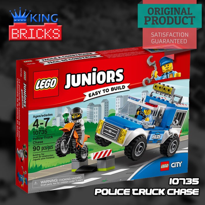 LEGO Original JUNIORS 10735 Police Truck Chase - Mainan Anak Edukasi Lego Mobil Polisi Lego City