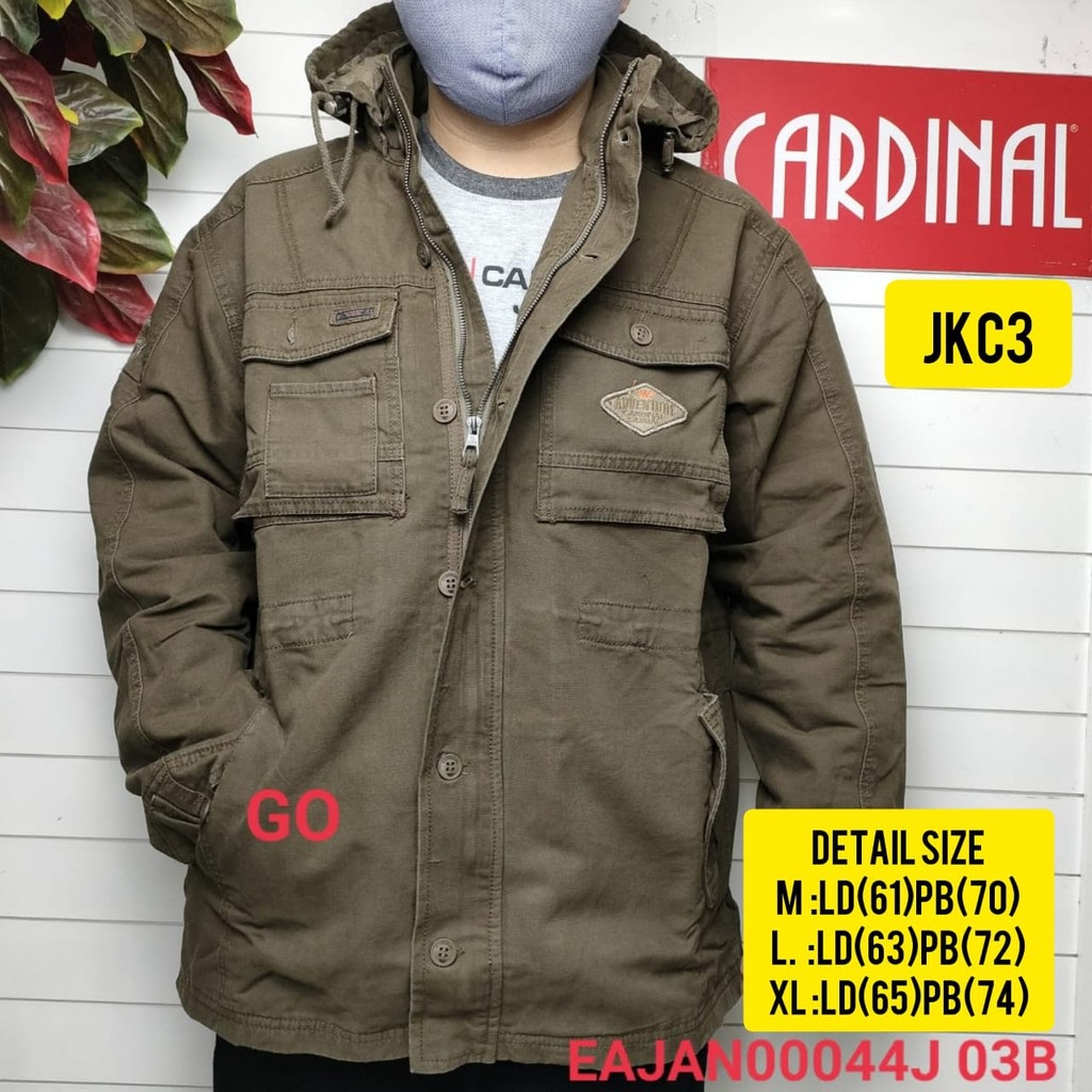 BB JKC CARDINAL JAKET KANVAS Cowok Casual Jaket Tebal Cowok Baru