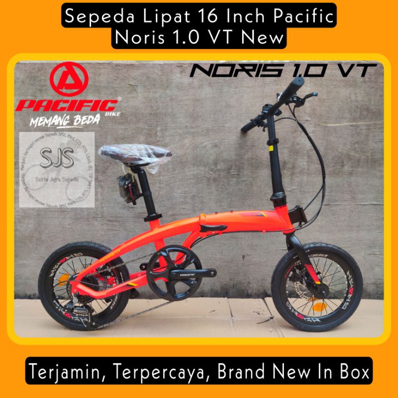 Sepeda Lipat / Folding Bike 16 Inch PACIFIC NORIS 1.0 VT Alloy 7 Speed New