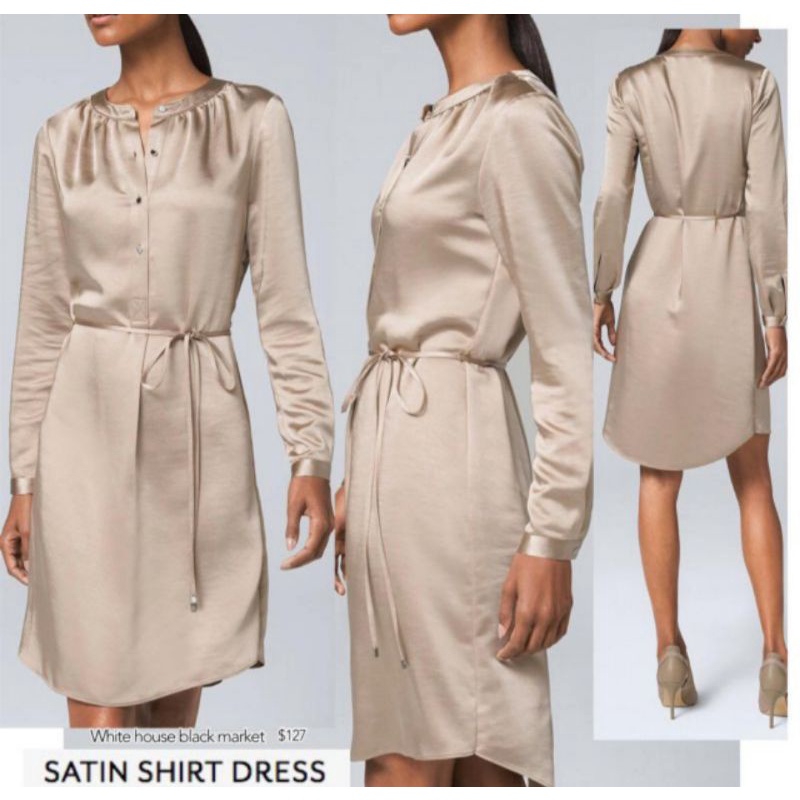 Dress satin WHBM + Bra Bombshell