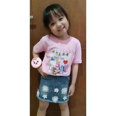 FREE KOTAK PENSIL BT21!!CUSTOM KAOS ANAK ULANG TAHUN BTS BT21/CUSTOM T-SHIRT BIRTHDAY FAMILY BT21