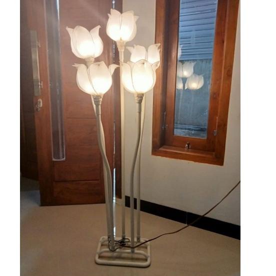(HARGA TERMURAH!) set standing lampu dekorasi bunga tulip