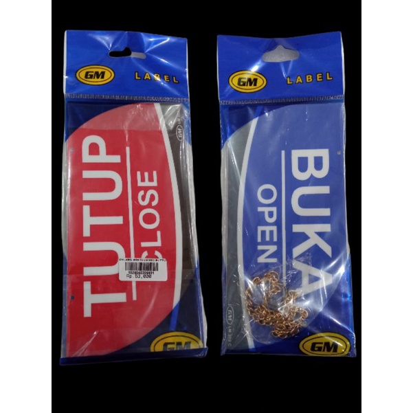 

Label GM Tulisan Buka Tutup Open/Close Bolak Balik