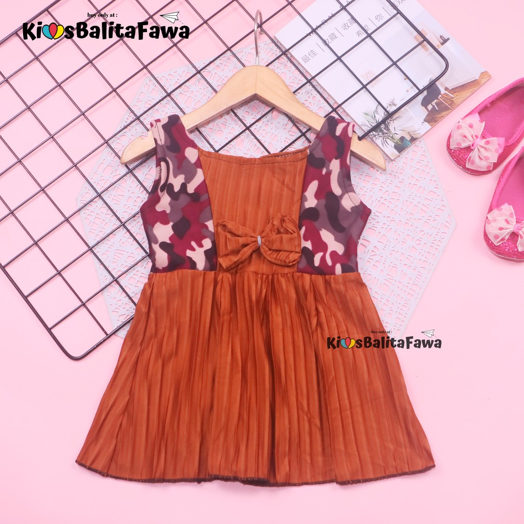 Dress Riani uk Bayi 3-12 Bulan / Baju Kensi Anak Perempuan Tanktop Pakaian Plisket Gaun Import Adem