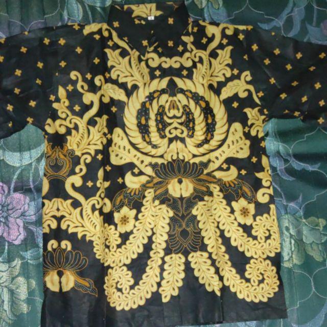 Bswart Batik Hrb026 Kenongo Hem Pendek Padi Pekalongan M L Xl Batik Pria Murah Modern Grosir