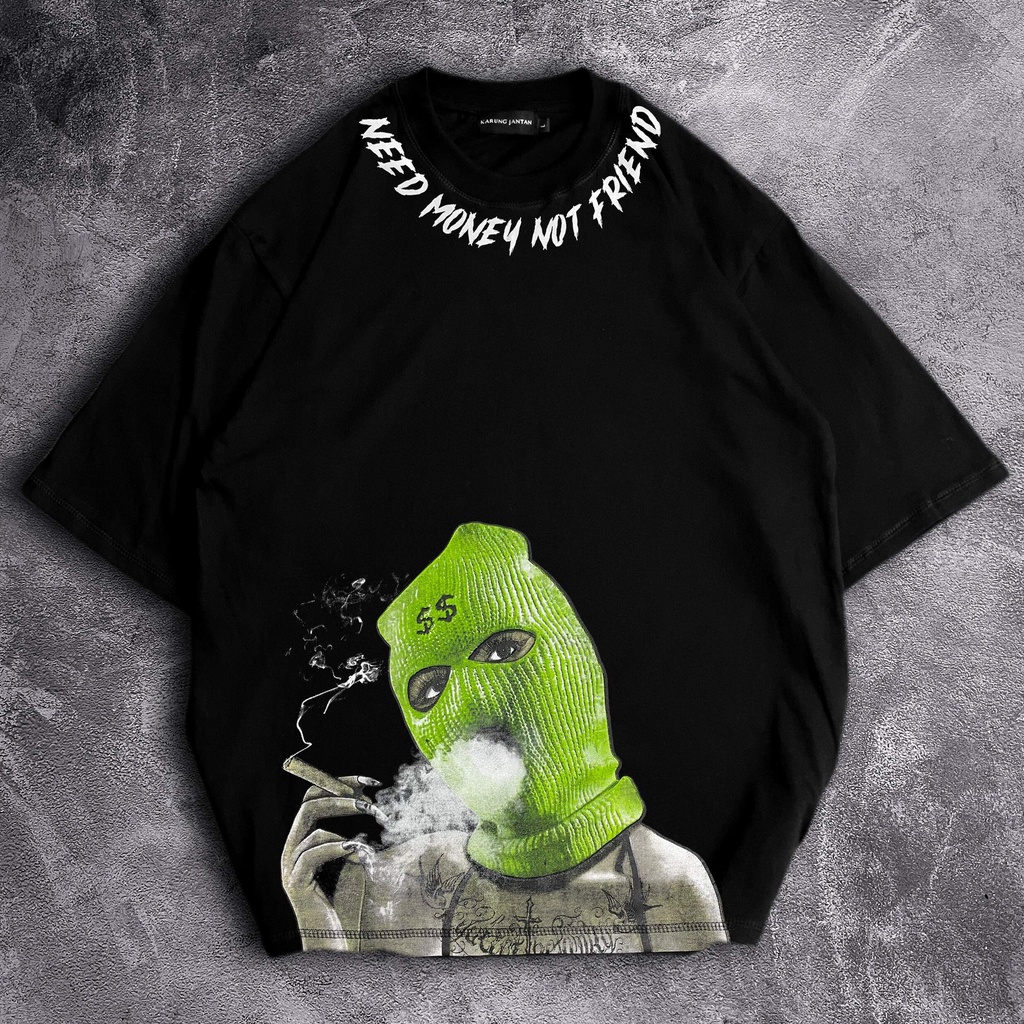 [Oversize] BAJU KAOS OVERSIZE / OVERSIZE T-SHIRT &quot;green mask&quot;