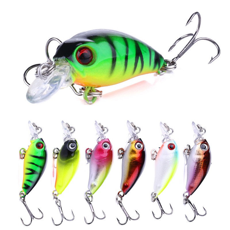 1 Pc Umpan Pancing Crankbait Klasik Bentuk Ikan Kecil 4.5cm 3.7g