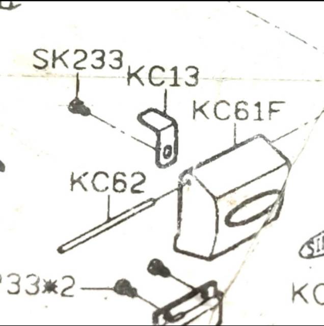 SK233 Asli Siruba Baut Plat Tutup Muka - Mesin Jahit Obras 700F
