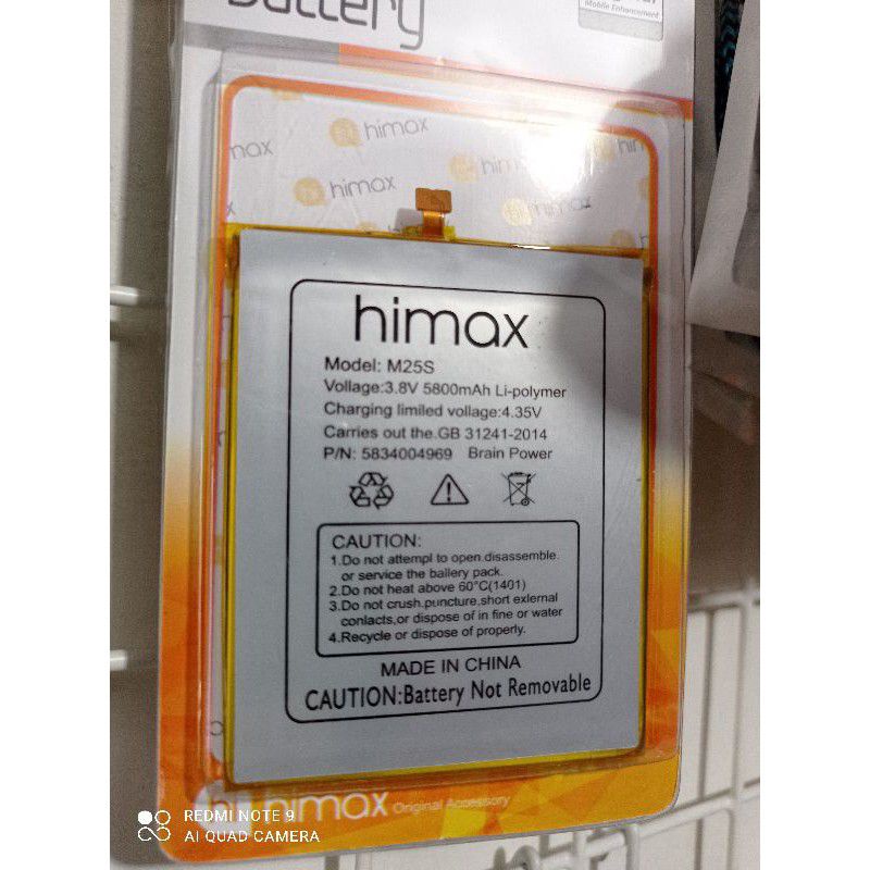 Baterai batre Himax M25S Himax king K1 original battery hp