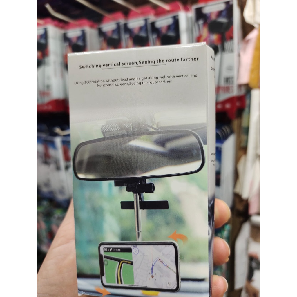 Holder Hp Mobil Jepit Spion Jok Mobil 360 Derajat Car Holder