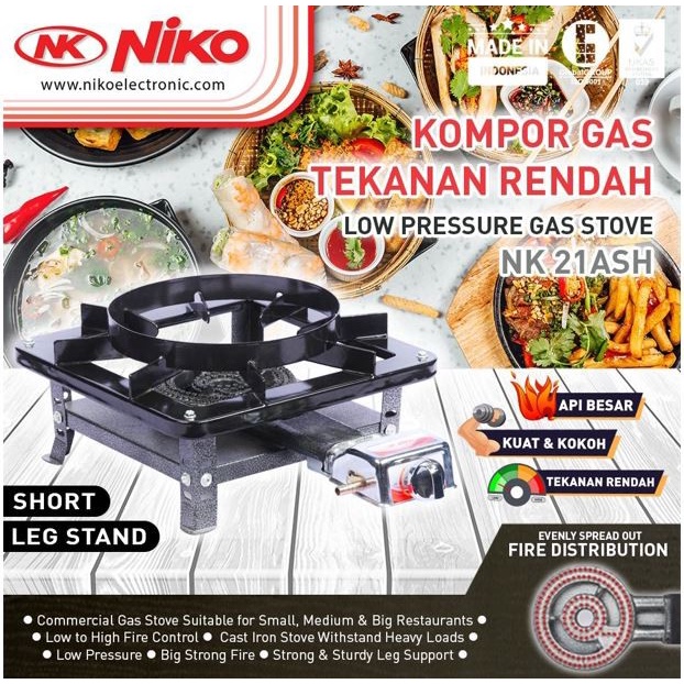 NIKO Kompor Gas Api Seribu NK-21ASH Low Pressure Gas Stove NK21ASH Kompor Jos NK-21 ASH / NK21 ASH / NK 21 ASH