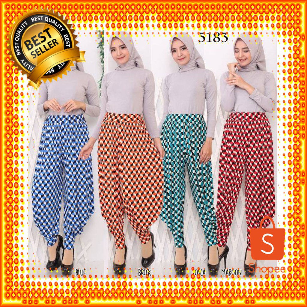 NEW Celana Panjang Wanita Celana Aladin Bahan Jersey Korea 5183