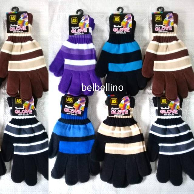 Hand Gloves Salur Unisex / Sarung Tangan Rajut Musim Dingin / Sarung Tangan Motor