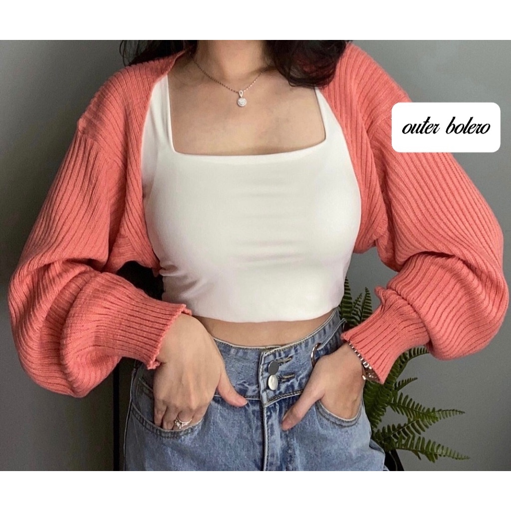 Baju Wanita Terbaru 2021 - Outer Bolero Matt Rajut Asli Outer Wanita